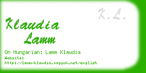 klaudia lamm business card